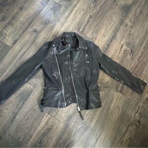 NEW (no tags) All Saints Thurman Black Leather Jacket
